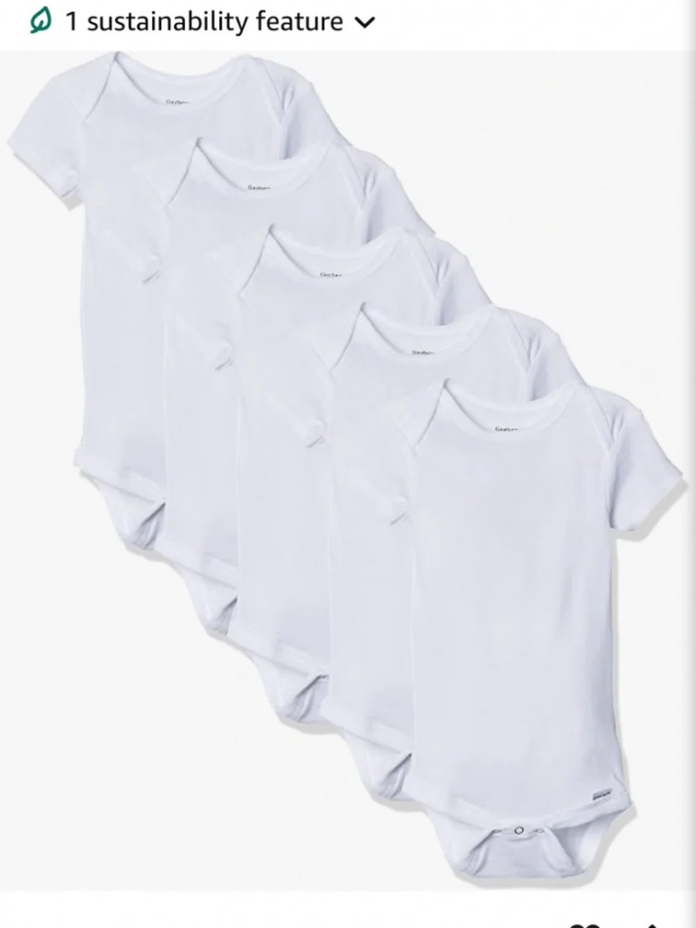 GERBER 5 pack white onsie